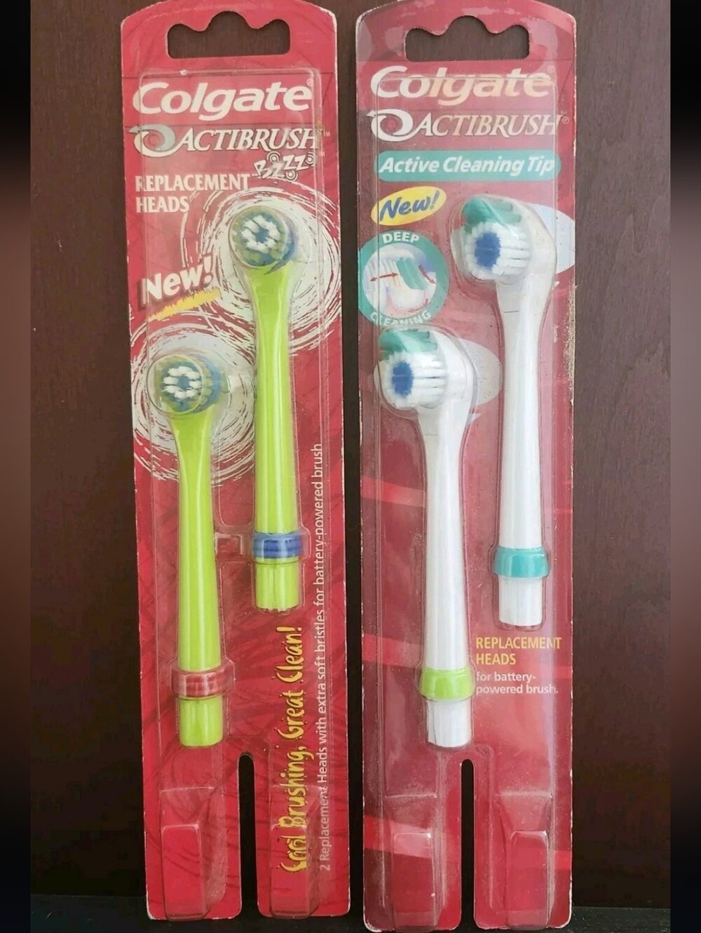 Colgate Actibrush BZZZ Replacement Toothbrush Heads TWO- 2 Pack NEW!